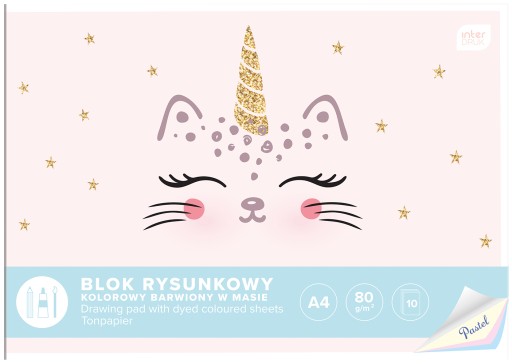INTERDRUK BLOK NA KRESLENIE A4 PASTEL 10K 80G 1 KUS
