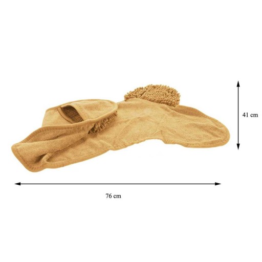 Utierka na utieranie DOG CAT béžová Mikrovlákno Rukoväť 76cm