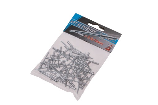 HLINÍKOVÉ zaslepovacie NITY do nitovacej pištole 4x10mm 50 ks