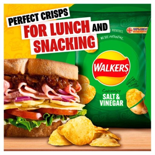 WALKERS chrumky soľ a ocot 6 x 25 g