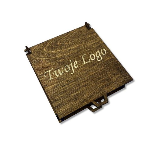 Olejovaná drevená krabička s vlastným logom 11x11