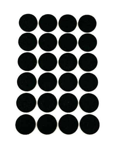 Samolepiace plstené podložky čierne ⌀22mm 24 ks