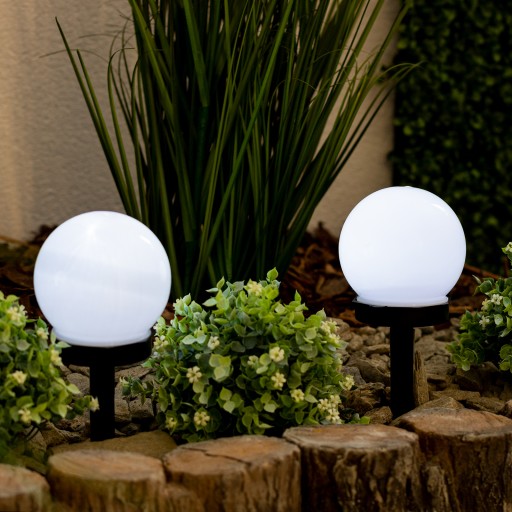 LAMPA SOLÁRNE GUĽOVÉ LAMPA ATRIS BIELA LUMILED 10CM 865