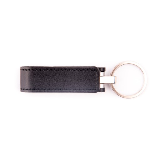 Kožená kľúčenka Pendrive Black 512 MB dát