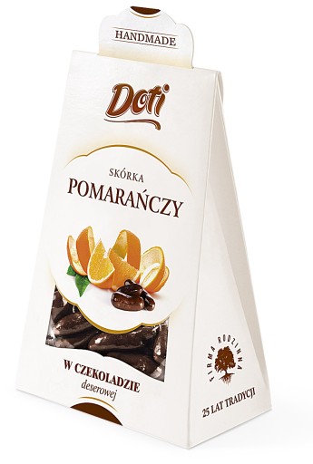 Pomarančová kôra vo vrecúšku Premium z tmavej čokolády Doti 100 g