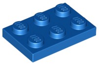 LEGO 3021 TANIER 2x3 modrý NOVINKA (10g) 9 ks.