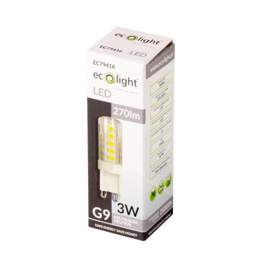 G9 LED žiarovka 3W 270lm Teplá Neutrál Studená