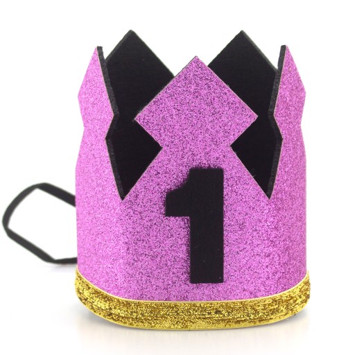 K prvým narodeninám Crown čelenka ONE ROK ANNIVERSARY Pink 1
