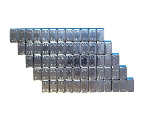 Závažia lepené na ráfiky, pozinkované, 12x5g, 10 pásikov