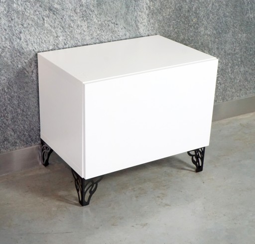 Nábytková noha KVET 13 cm, moderná, čierna