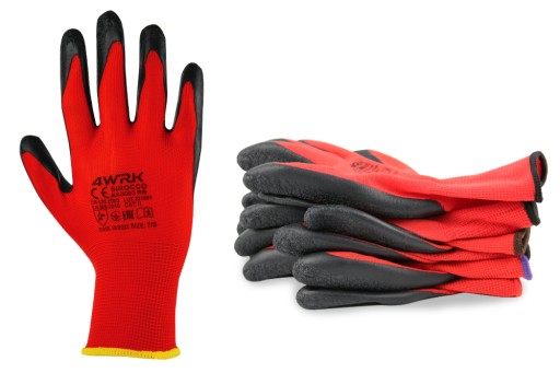 PRACOVNÉ RUKAVICE OCHRANNÉ RUKAVICE SILNÉ latexové RUKAVICE PORÉZNY LATEX L-9