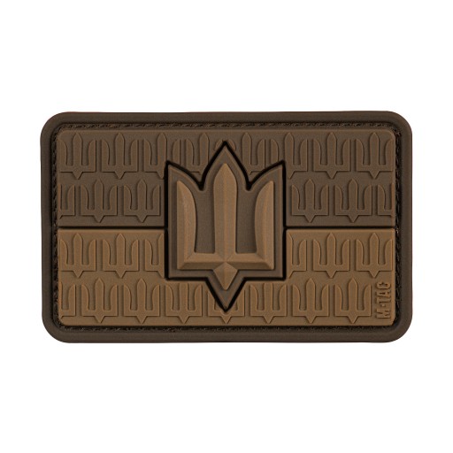 3D nášivka na vlajku Ukrajiny s emblémom Trident M-Tac 8x5 cm PVC Coyote na suchý zips