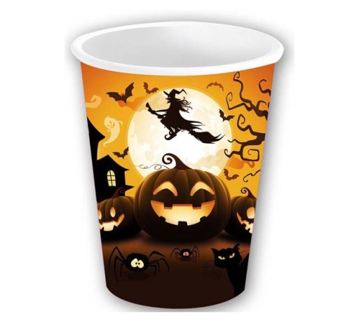 HALLOWEENSKÉ HRNČEKY TEKVINY NETOPIERI 6 KS. 355 ml