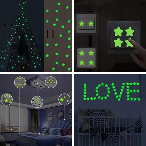 AG683 FLUORESCENT STARS 100 KS