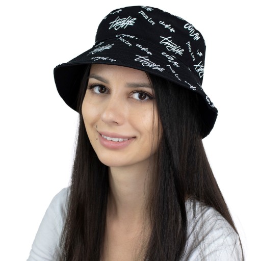 BUCKET HAT obojstranná čiapka s nápisom