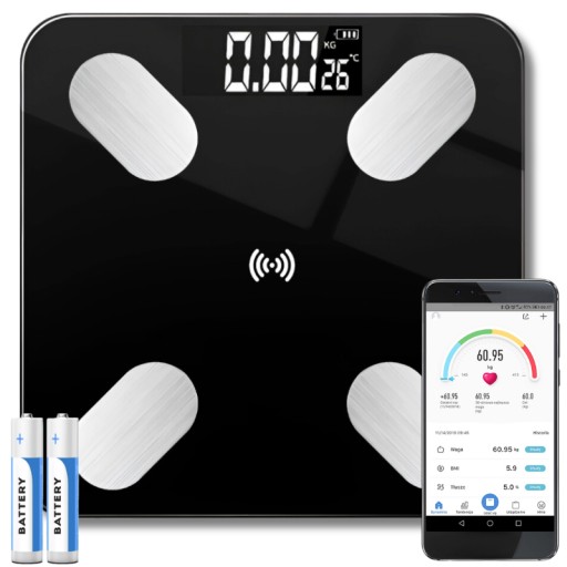 ANALYTICKÁ KÚPEĽŇOVÁ VÁHA TENKÁ SMART VÁHA 25v1 BLUETOOTH 180 KG