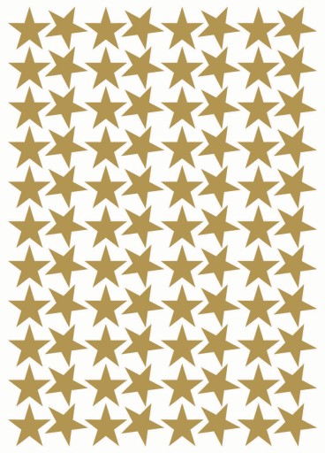 STARS Nálepky Hviezdy 3cm 88ks ZLAT