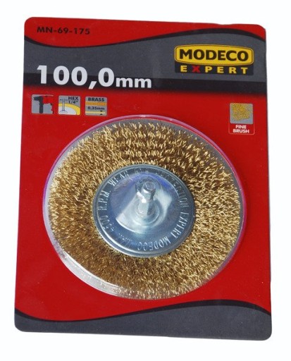Kotúčová kefa na vŕtačku, stopka 100 mm. MODECO