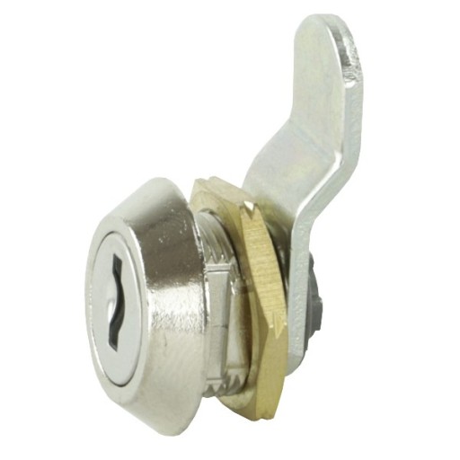 Zámok skrinky 16/8 mm so zahnutou závorou K-96