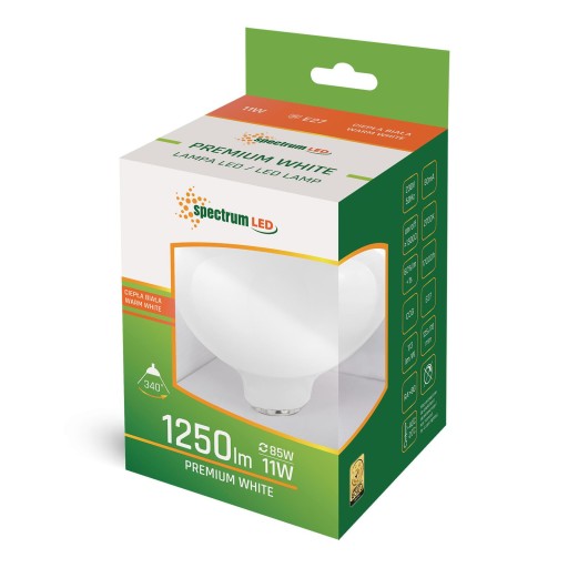 NEUTRÁLNA LED ŽIAROVKA E-27 230V 11W WOJ+14368