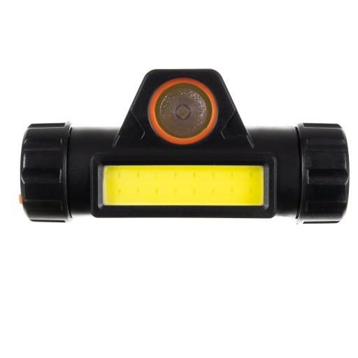 Výkonná COB LED čelovka 4v1 USB čelovka