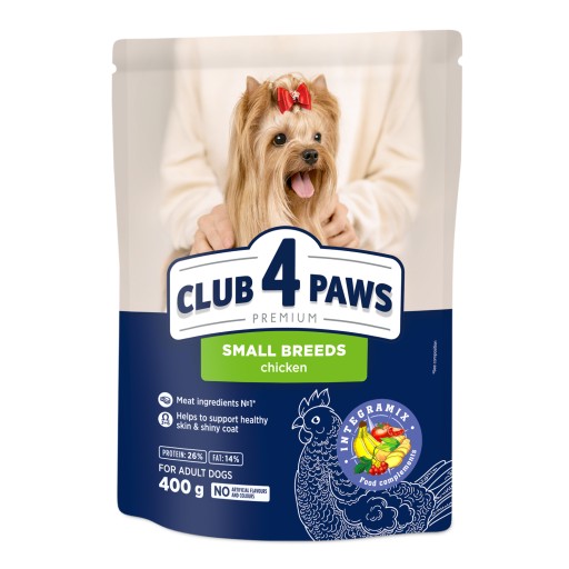 CLUB 4 PAWS suché krmivo pre psov malých plemien 400 g