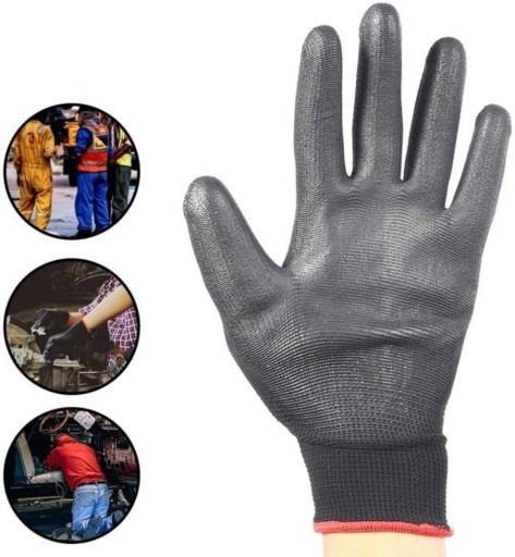 Pracovné RUKAVICE Coated Black veľkosť 10 balenie 10 párov