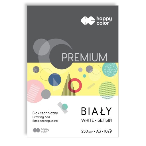 Biela technická podložka A3 10 listov 250g HAPPY COLOR