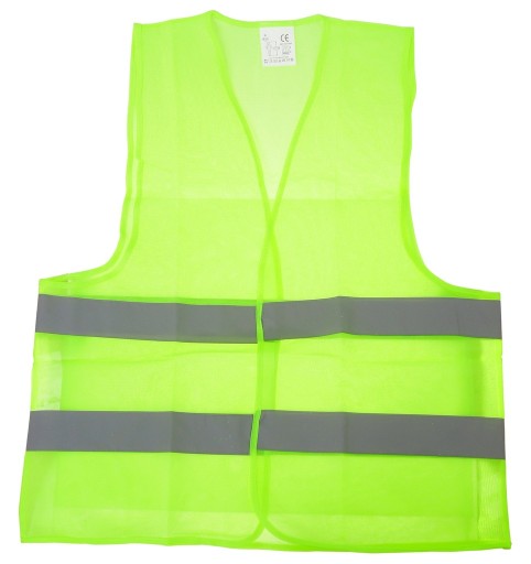 ŽLTÁ REFLEXNÁ VESTA, veľká, VÝSTRAHA, ŠTrajk, PROTEST