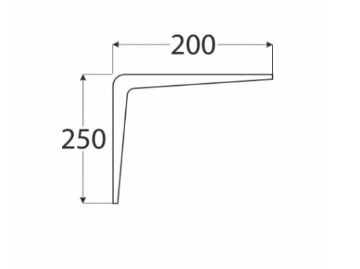 ĽAHKÁ DRŽÁK ÚCHYTKA HNEDÁ PRE POLIČ HNEDÁ 250x200