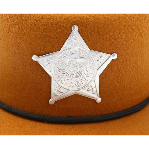 KOVBOYSHERIFF klobúk s hviezdou, DETSKÝ VEĽKOSŤ