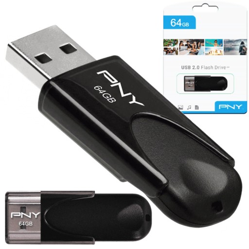 PNY 64GB USB2.0 ATTACHE4 FD64GATT4-EF