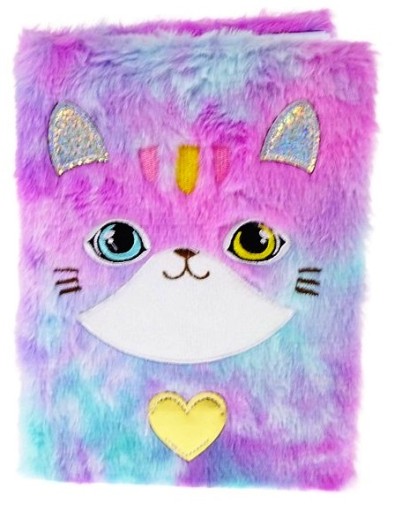 ZÁPISOVÝ DENNÍK PLYŠOVÝ CAT A5 6089