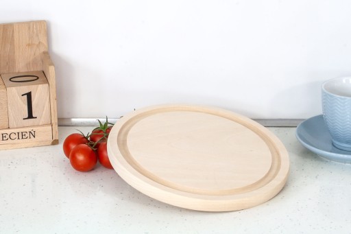 Okrúhly priemer dosky na krájanie 22 cm buková kuchyňa