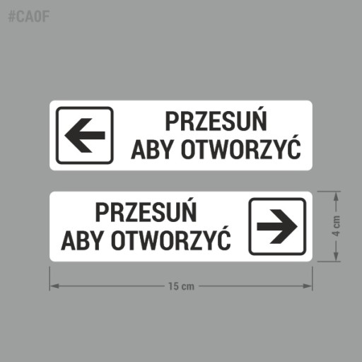 Otvorte potiahnutím – nálepky 4x15