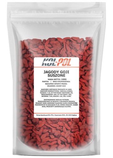 GOJI BERRIES 100g Prírodné ovocie sušené na slnku