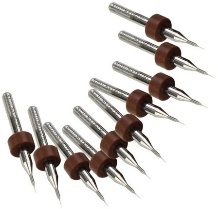 10ks MINI MALÉ VŔTAČKY 0,1mm PRESNÉ ŠIROKÉ MODELOVANIE CNC PCB