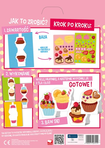 Kreatívna sada MUFFINKI 3+ na zostavenie, 54 nálepiek