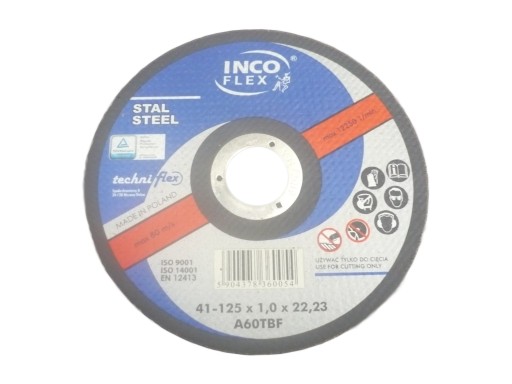 KOVOVÉ REZNÉ KOTOUČE 125x1,0 INCOFLEX