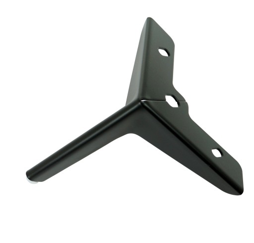 Diamantová nábytková noha 13 cm, moderná, čierna
