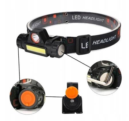 COB HLAVNÁ LAMPA 4v1 HLAVNÁ LAMPA S MAGNETOM