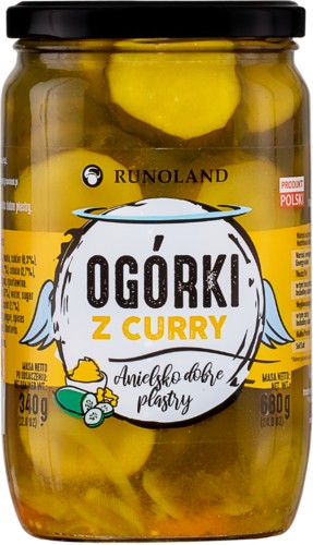 Nakrájané uhorky s CURRY Runoland - zdravý doplnok k vášmu jedlu