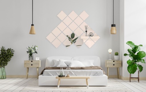 Nálepka na zrkadlo, plexi zrkadlo, štvorcové, 20x20