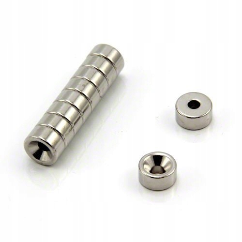 NEODYMOVÝ MAGNET NA SKRUTKU 8x6/3,5x3 mm 10 ks.