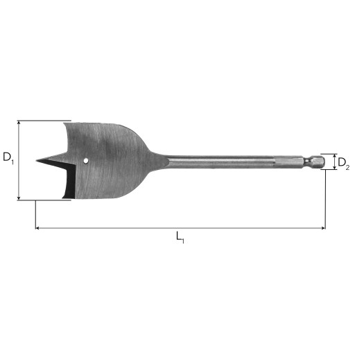 22 x 150 mm Vrták s perovou čepeľou do dreva