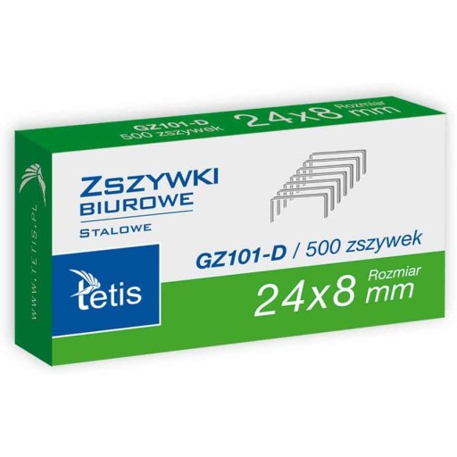 Oceľové 24/8 kancelárske STAPLES 500 kusov TETIS