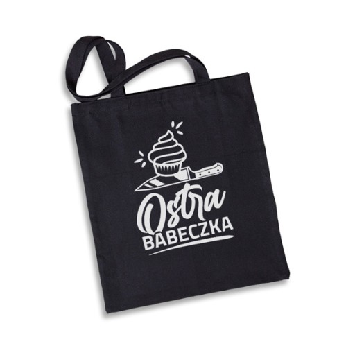 Čierna bavlnená taška MNOHÉ dizajny pre mamičku a babičku