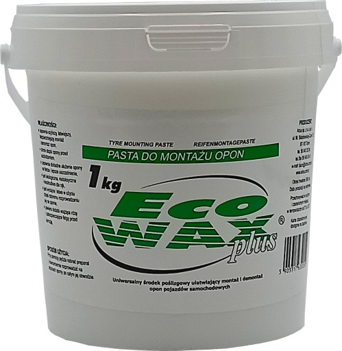 Pasta, masť, vulkanizácia, tuk, mydlo na montáž pneumatík ECO WAX PLUS 1kg