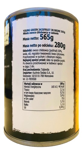 Zelený jackfruit v slanej marináde 565g Real Thai