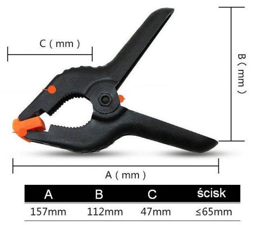 Svorka - tesárska pružinová svorka - 15 cm, 6